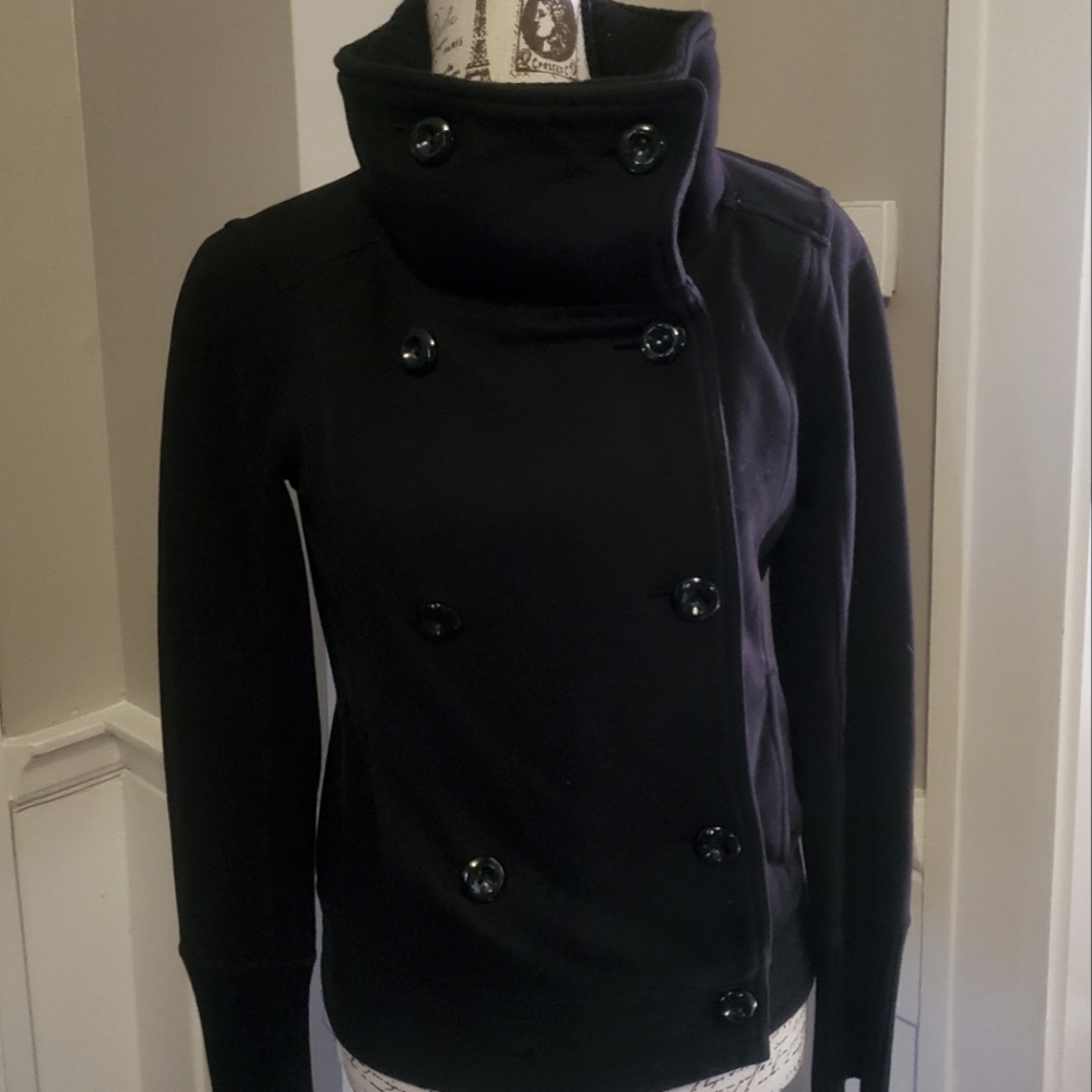 Black Puma sweatshirt jacket, XS.